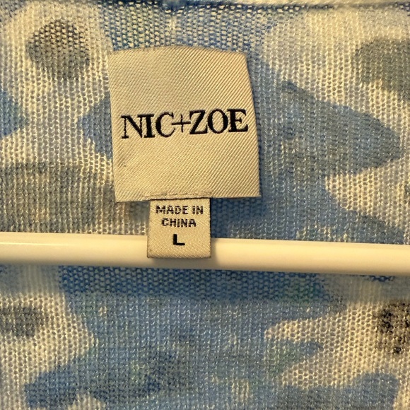 NIC+ZOE Falling Jewels Open Front 4-Way Cardigan Sweater, Size L - Picture 10 of 11